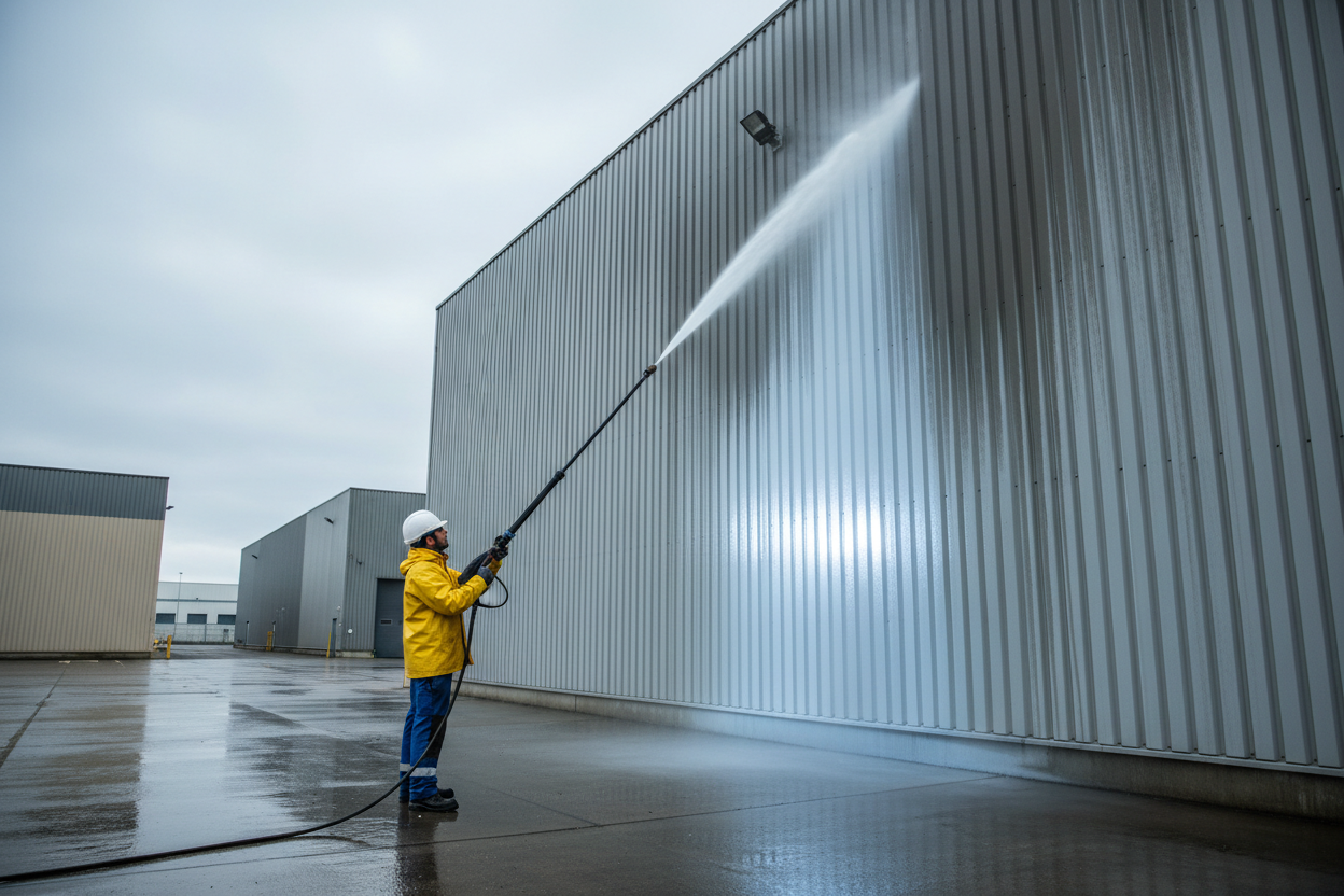 Nettoyage haute pression et bardages industriels à Argenteuil
